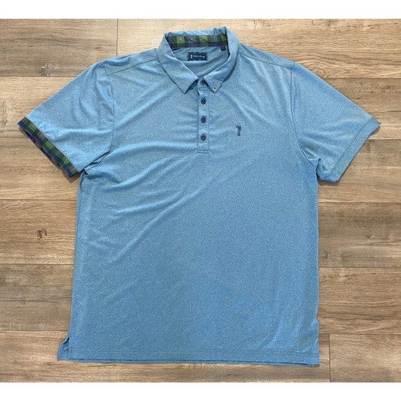 William Murray Golf Other - William Murray Short Sleeve Golf Polo Mens Size XL Blue Plaid Accent Shirt